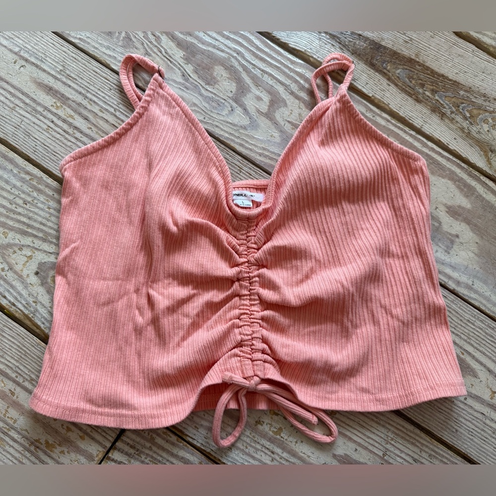 O'Neill Women's Marta Ruched Stretch Cotton Crop Top size L